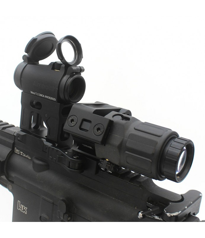 C33 3X Magnifier Mil Spec Marking & T2 Sight QD mount Combo Color Black